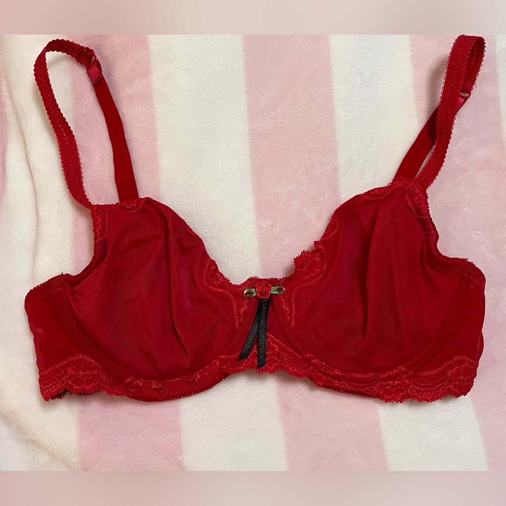 Frederick’s of Hollywood unlined bra, 36D | Red